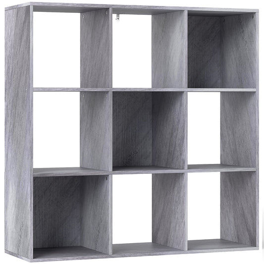 HOMCOM Nine-Cube Storage Shelf - Marble Grey