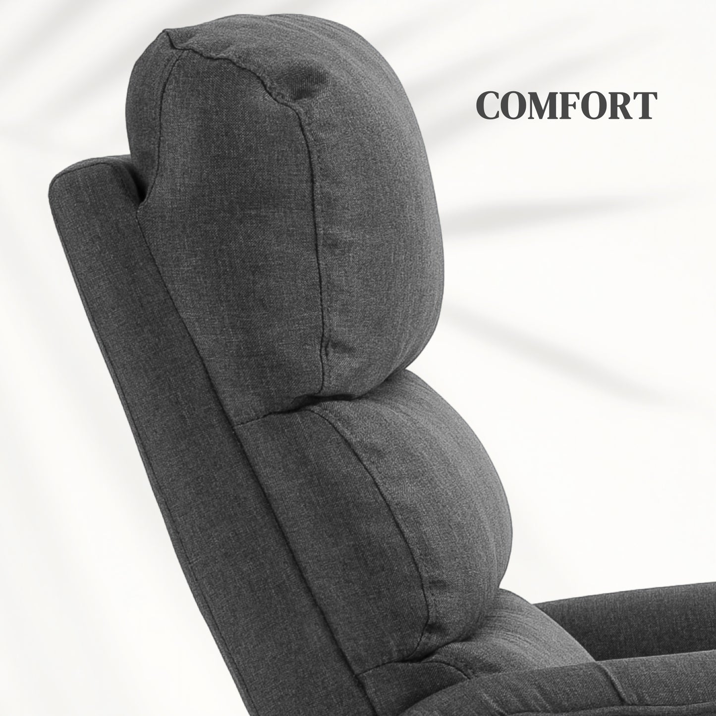 HOMCOM Electric Power Lift Recliner Chair, Fabric, Remote, Side Pockets, Dark Grey