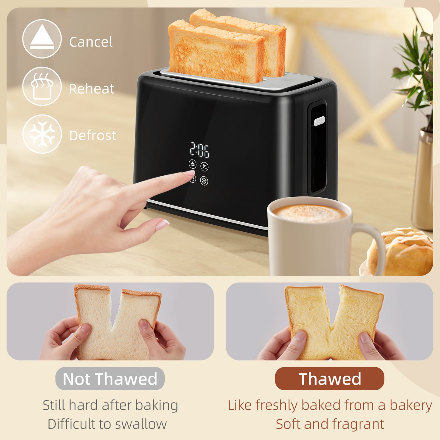 HOMCOM Kettle and Toaster Set, 1.5L 3000W Fast Boil Kettle with Insulation & 2 Slice Toaster Kitchen