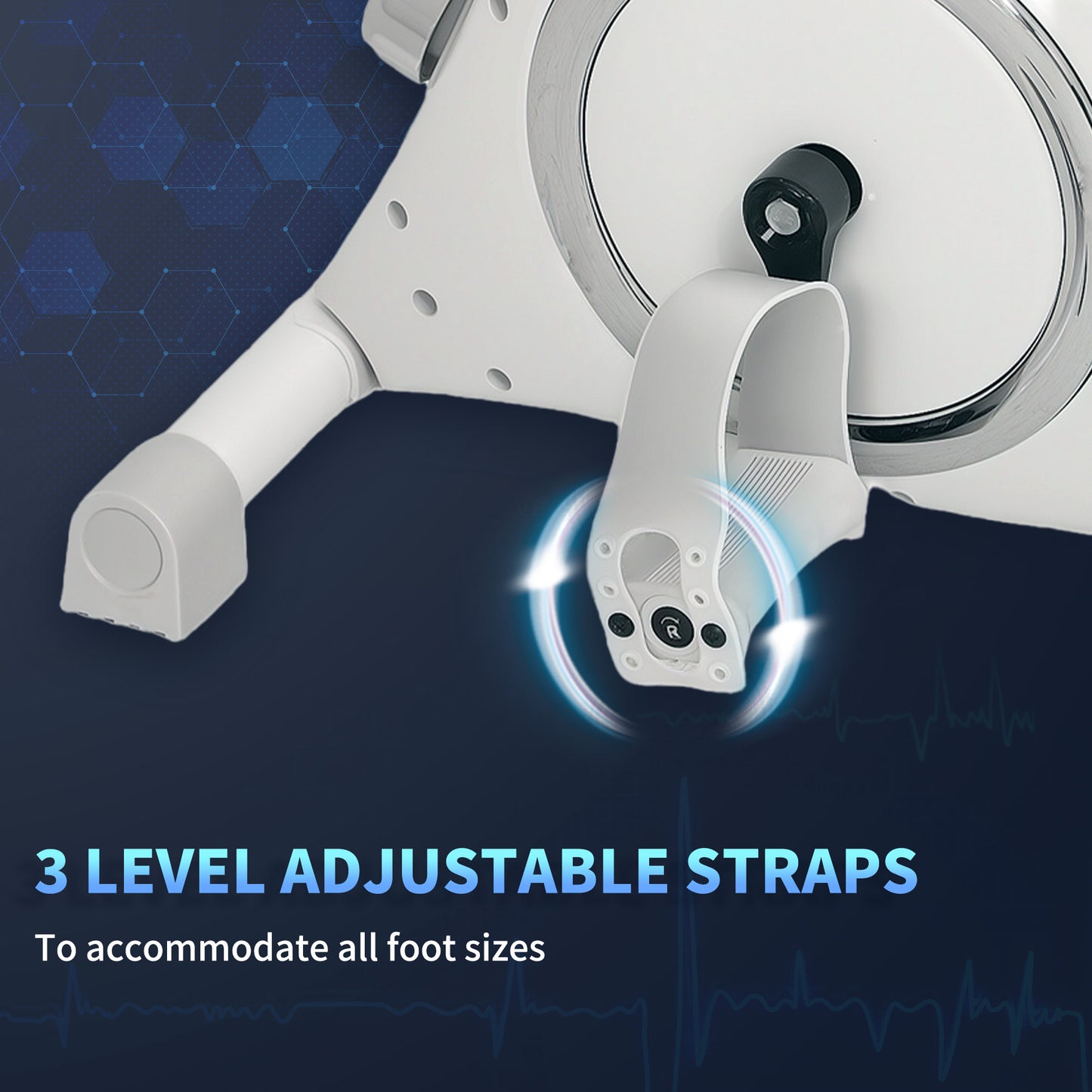 SPORTNOW Mini Exercise Bike with 8-Level Magnetic Resistance & LCD, Portable Under Desk Arm & Leg Workout, White