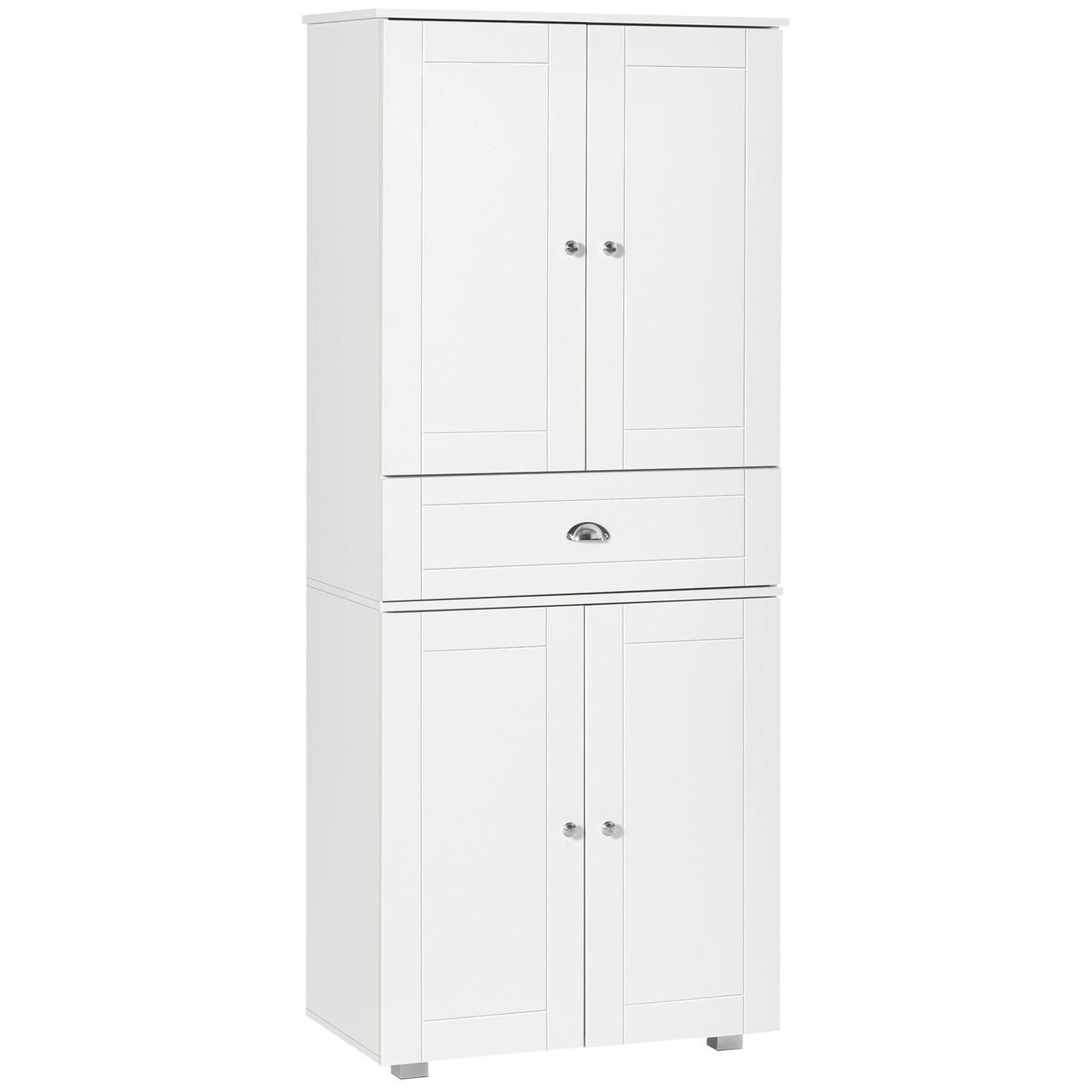 HOMCOM Modern Kitchen Pantry Cupboard Kitchen Storage Cabinet w/ Drawer and Shelves