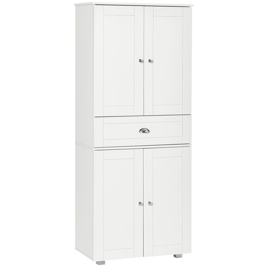 HOMCOM Modern Kitchen Pantry Cupboard Kitchen Storage Cabinet w/ Drawer and Shelves