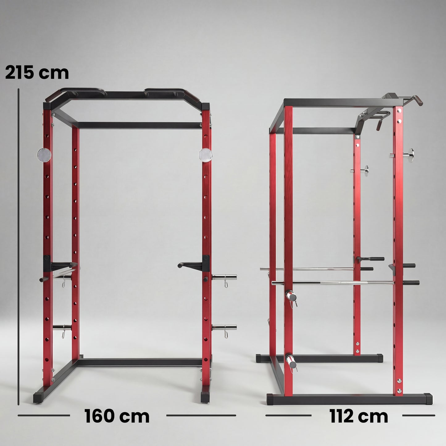 SPORTNOW Power Tower, Adjustable Squat Rack with Pull-Up Bar, Dip Station & Safety Arms for Home Gym Strength Training