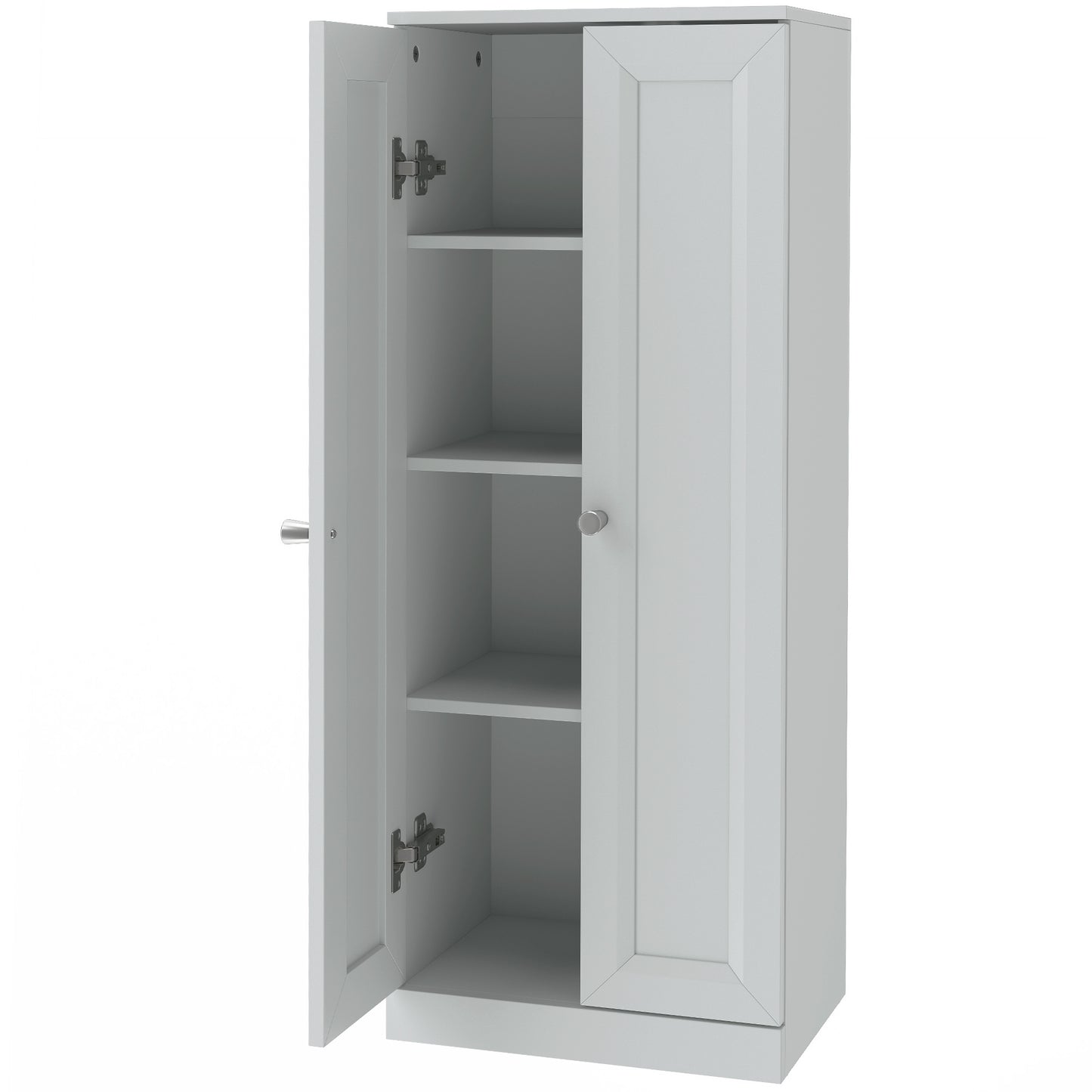 HOMCOM Narrow Bathroom Cabinet, Slim Storage Cabinet with 2 Doors & 4 Tiers, Freestanding Narrow Cupboard