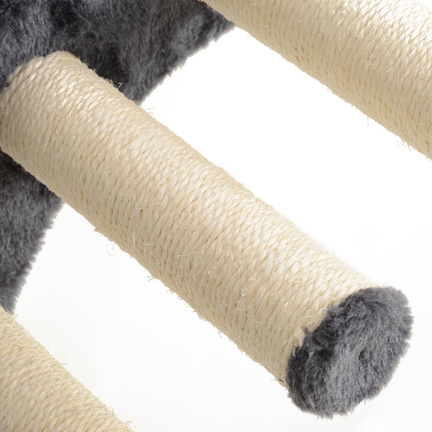 PawHut Four-Piece Cat Wall Furniture, with Hammock, Ladder, Platforms, Steps, for Indoor Use - Dark Grey