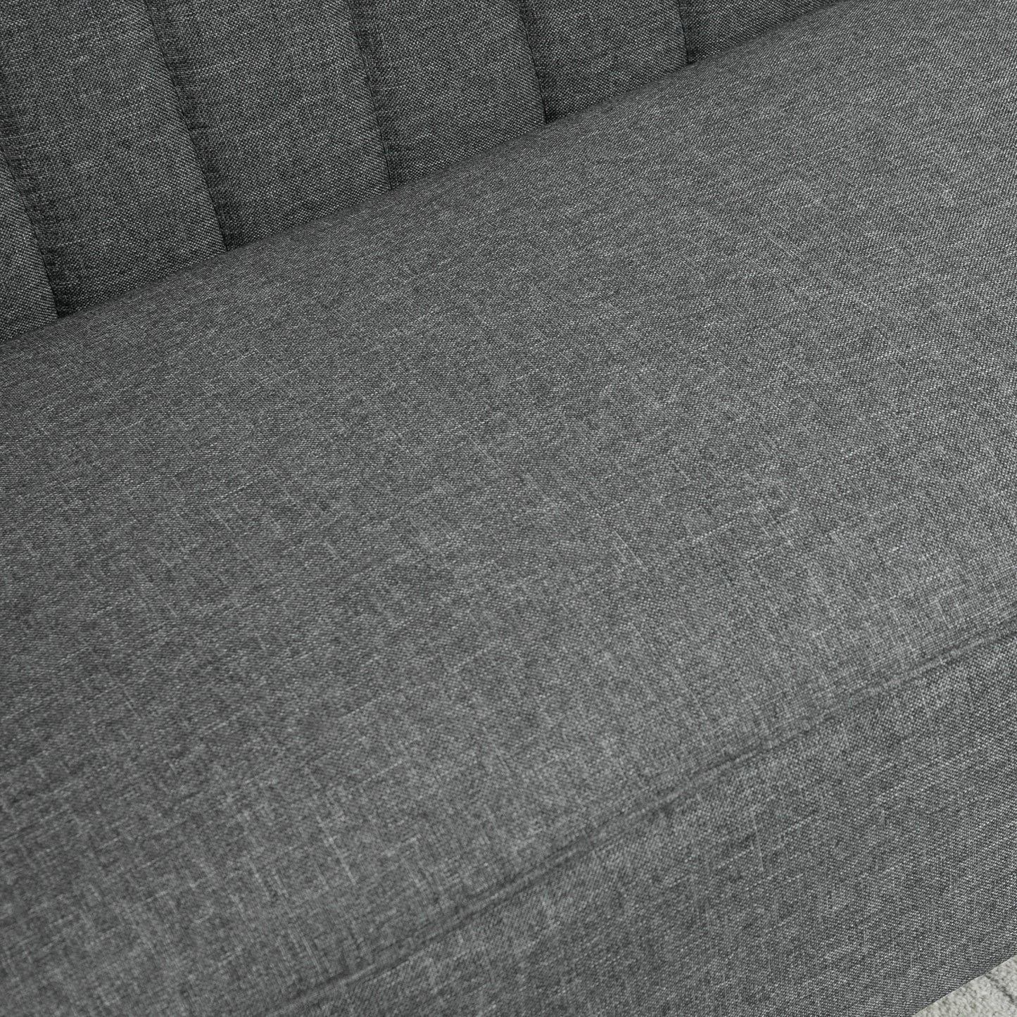 HOMCOM Modern Velvet Double Seat Sofa w/ Wood Frame Foam Padding Soft Comfortable Compact Couch Light Grey
