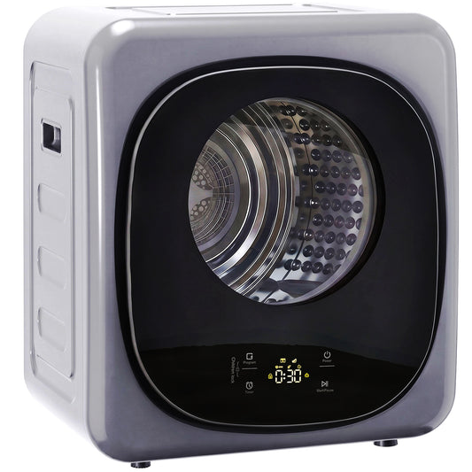 HOMCOM 4kg Vented Tumble Dryer with 5 Drying Mode, 800W Compact Freestanding Front Tumble Dryer, Silver