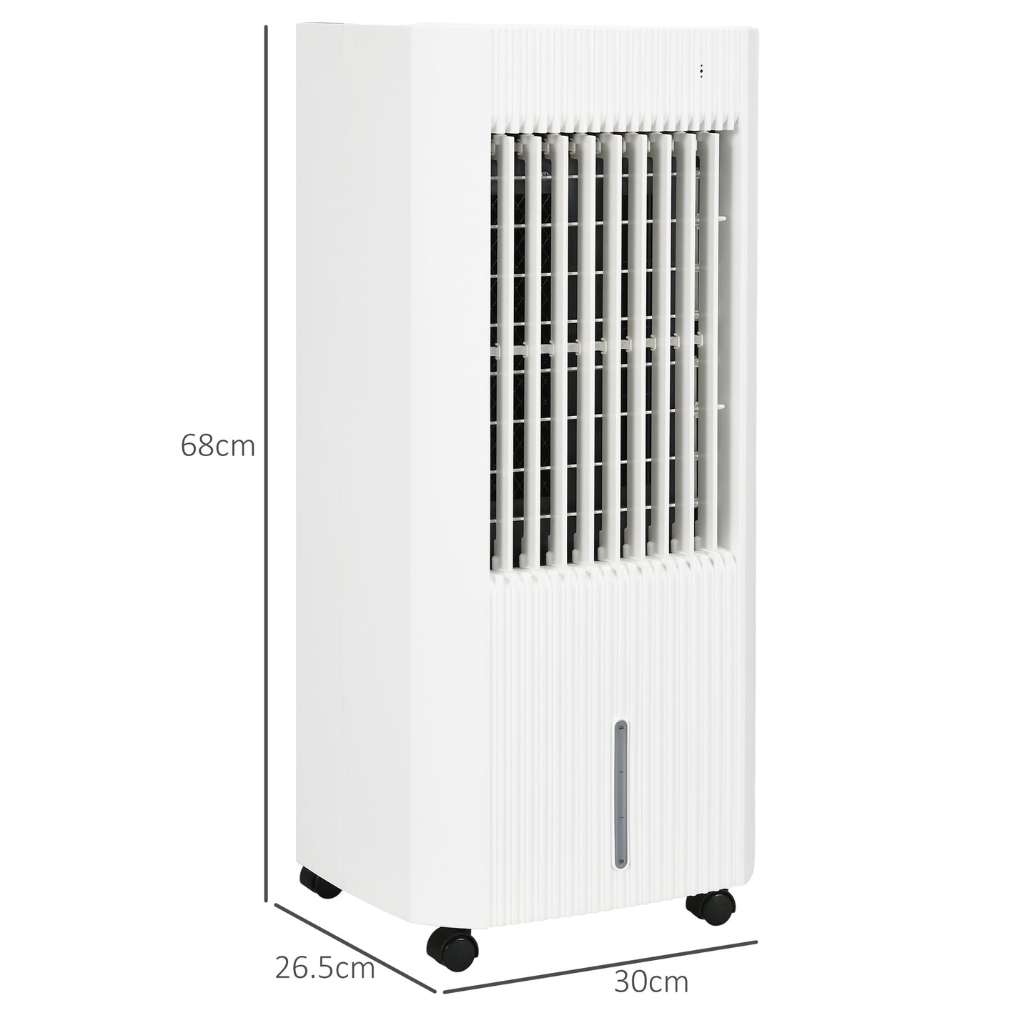 HOMCOM Portable Air Cooler with 5 Litre Water Tank, Oscillation, LED Display, Remote, 15 Hour Timer, Evaporative Air Cooler Fan with 3 Speeds, 3 Modes, Ice Packs, for Home Office