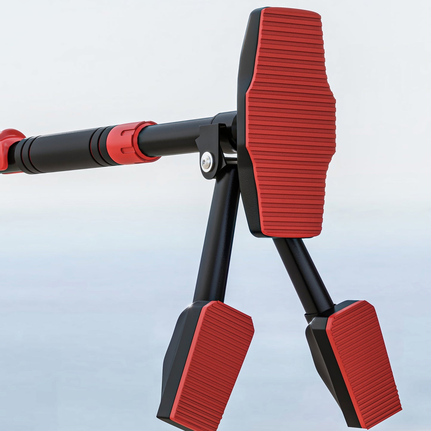 SPORTNOW Pull Up Bar Doorway 79-107cm, No Screw Chin Up Bar 225kg Capacity, with Level Gauge, Triangle Support, for Home Workout
