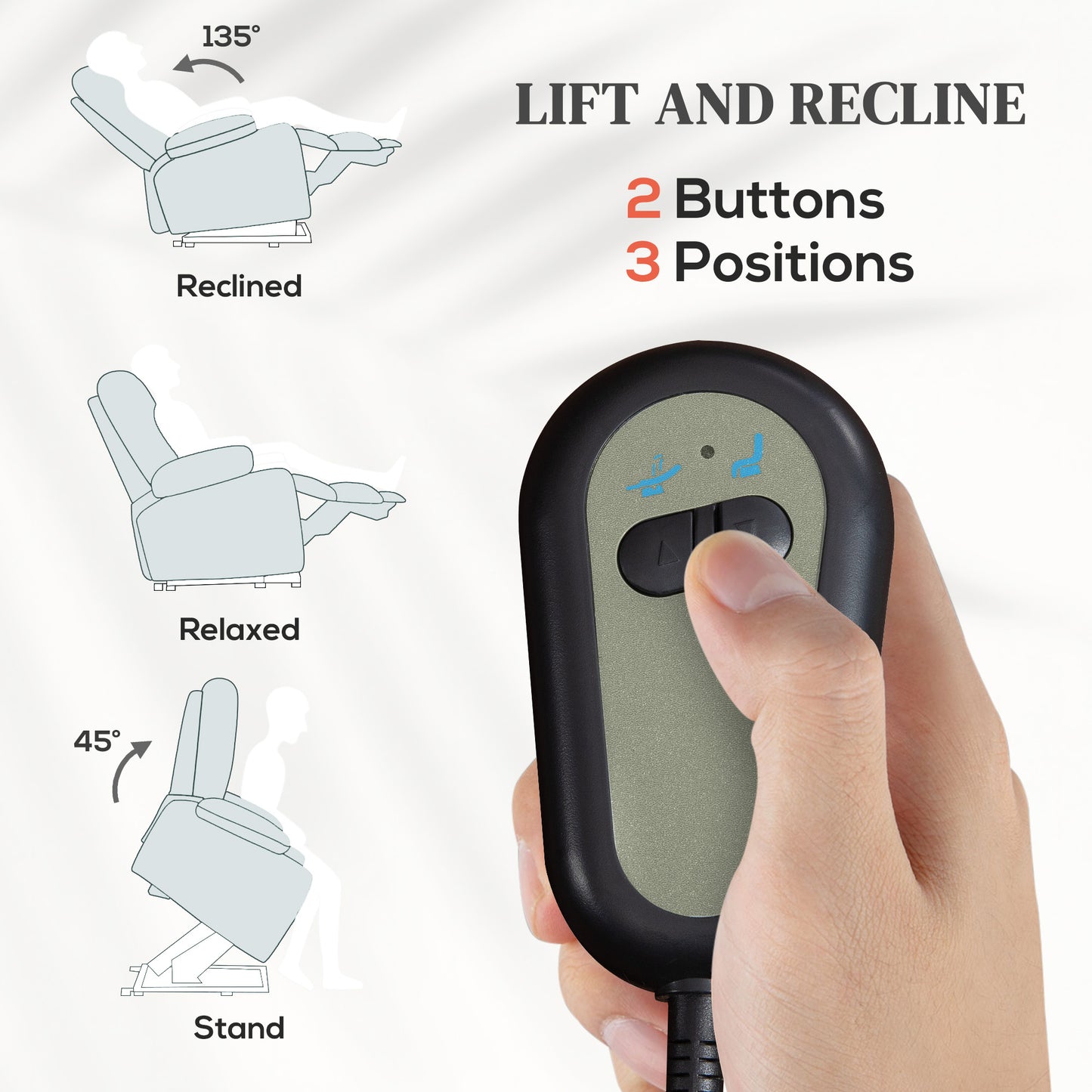 HOMCOM Power Lift Recliner Chair with Vibration Massage and Heat, Electric Lift Chair for Elderly