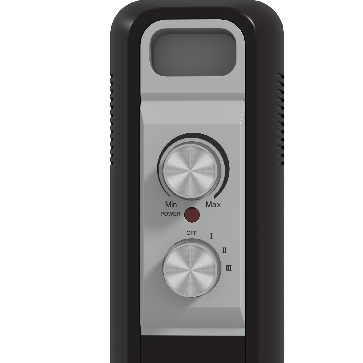 HOMCOM 2kW Nine Fin Oil-Filled Radiator - Black