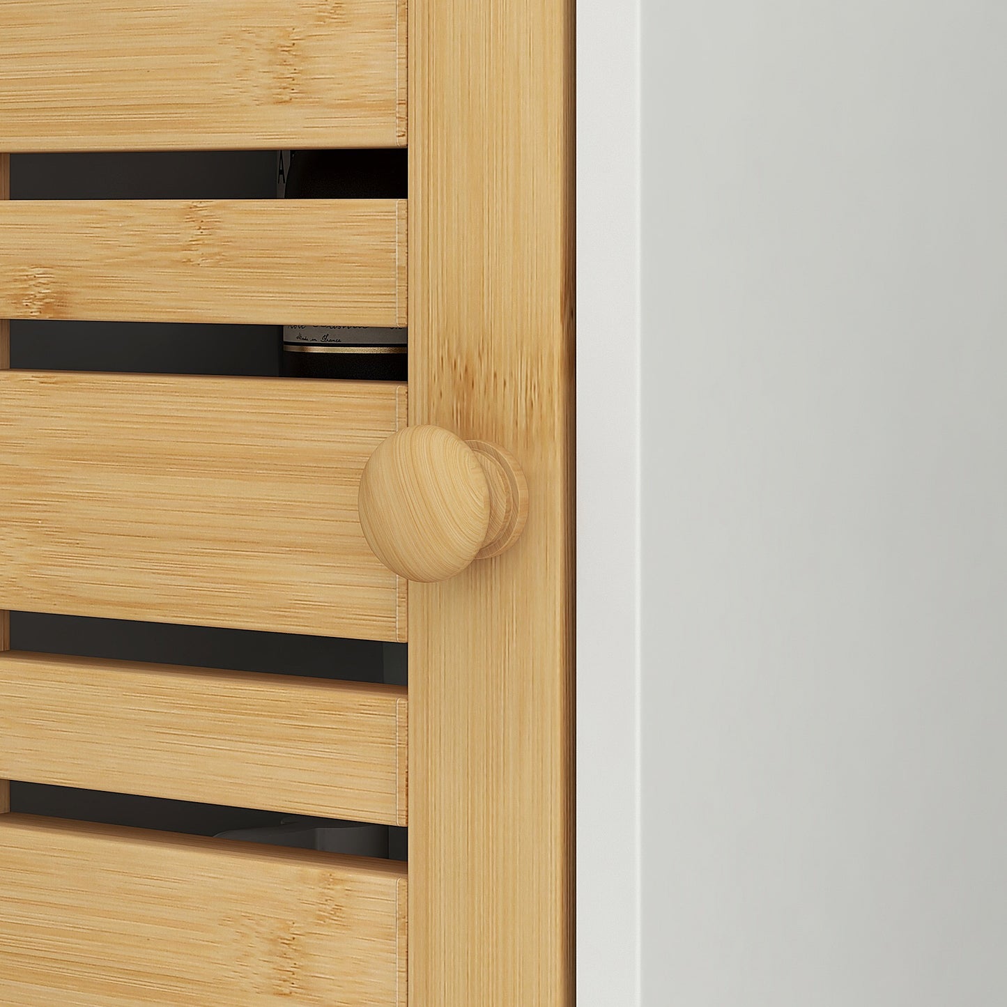 HOMCOM Bathroom Cabinet with Toilet Paper Holder - White