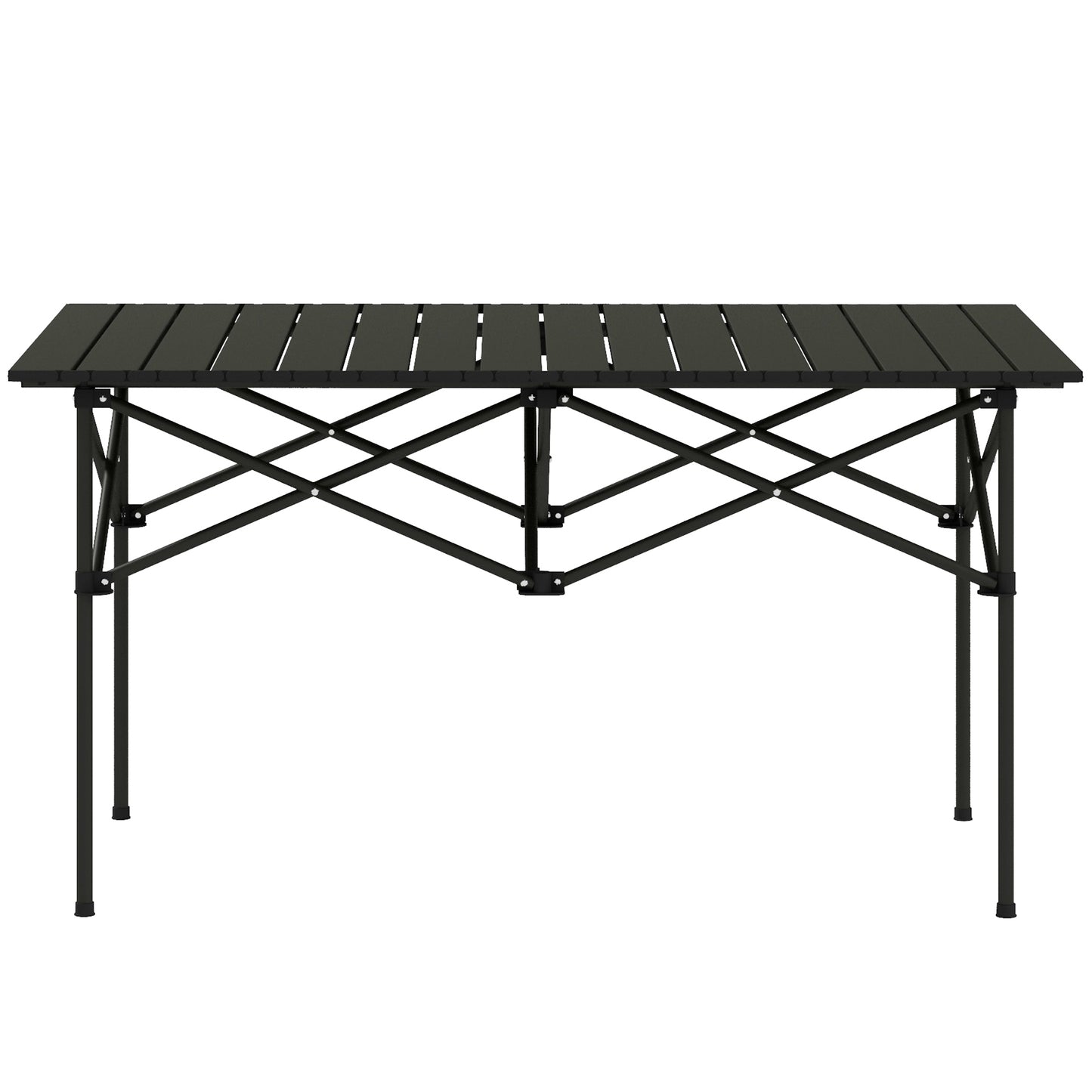 Outsunny 3ft Foldable Aluminium Camping Table - Black
