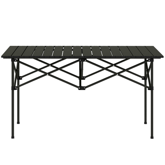 Outsunny 3ft Foldable Aluminium Camping Table - Black
