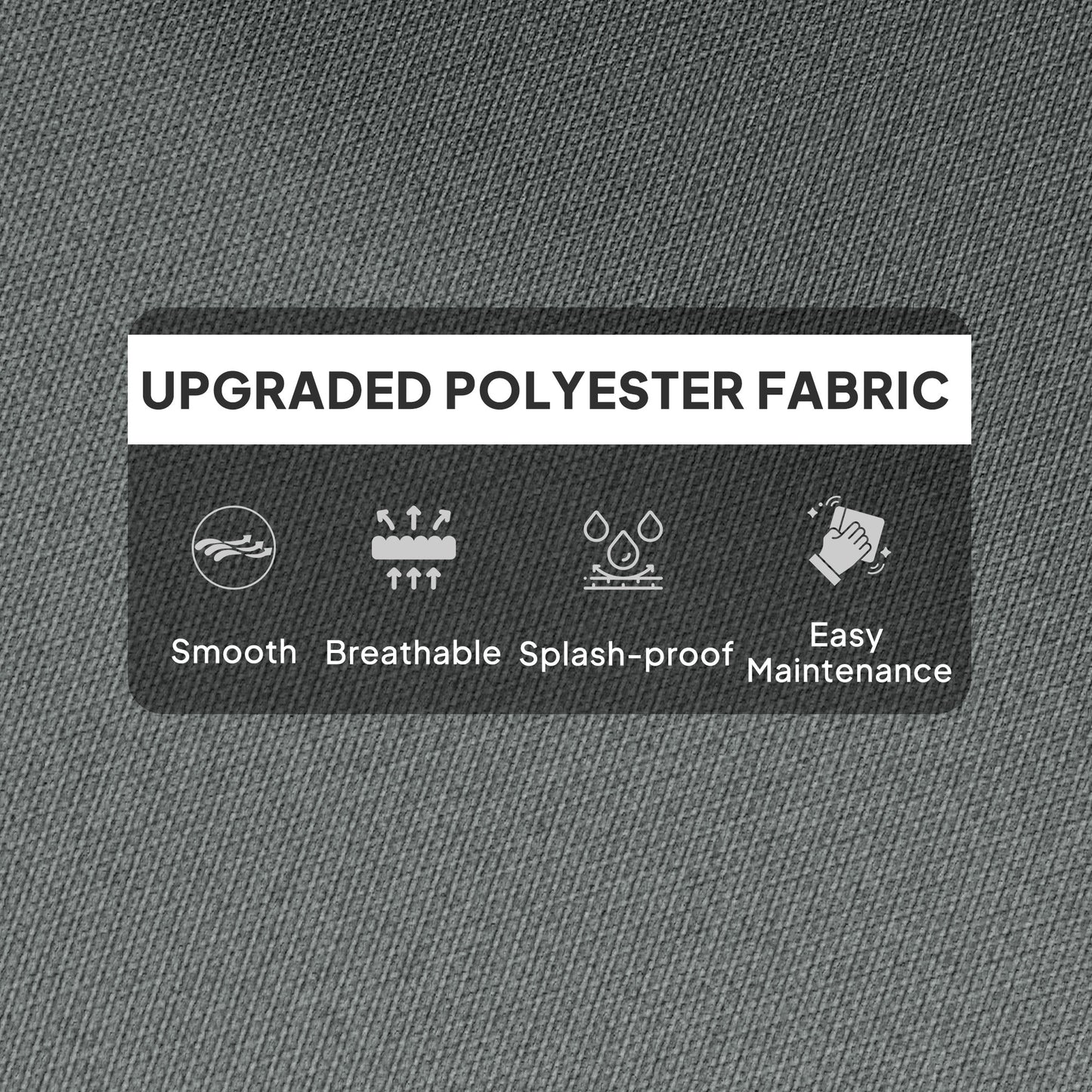 Outsunny Tufted Adirondack Chair Cushion, Thick Pad with Backrest & Ties, Light Grey