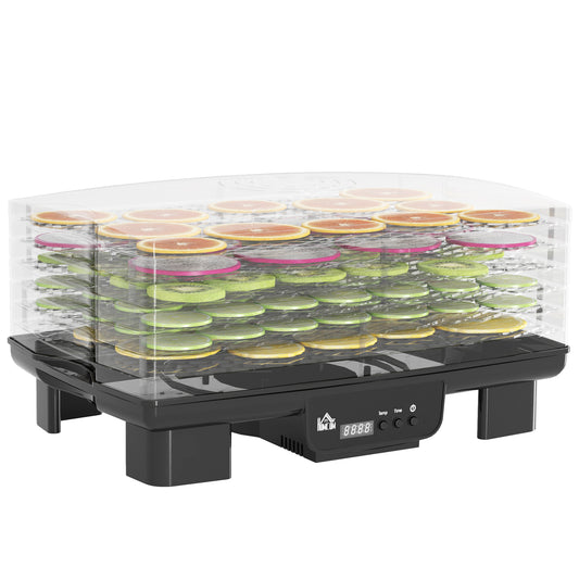 HOMCOM 40-70°C Six-Tray Food Dehydrator - Black