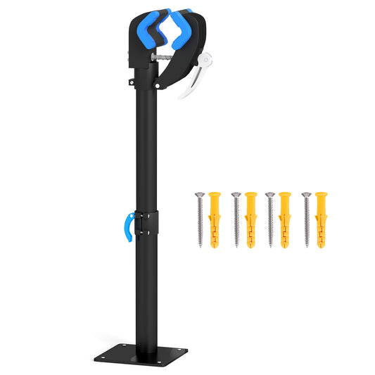 HOMCOM Bike Repair Stand, Wall Mount Rack with Adjustable Clamp for Road & Mountain Bikes, Home Garage Use