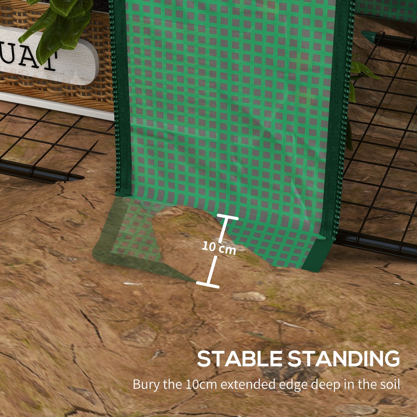 Outsunny 46 x 143cm Mini Lean-To Greenhouse, with Three Inner Shelves