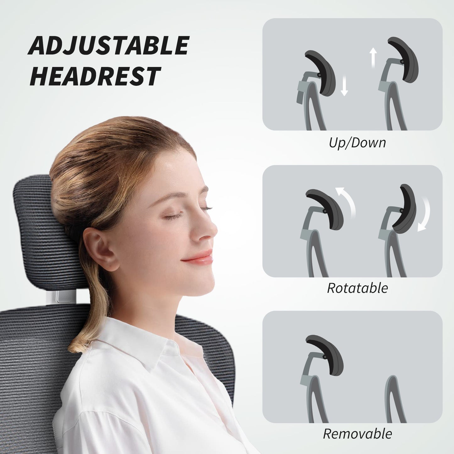 HOMCOM Mesh Back Office Chair, with Lumbar Support - Charcoal Grey