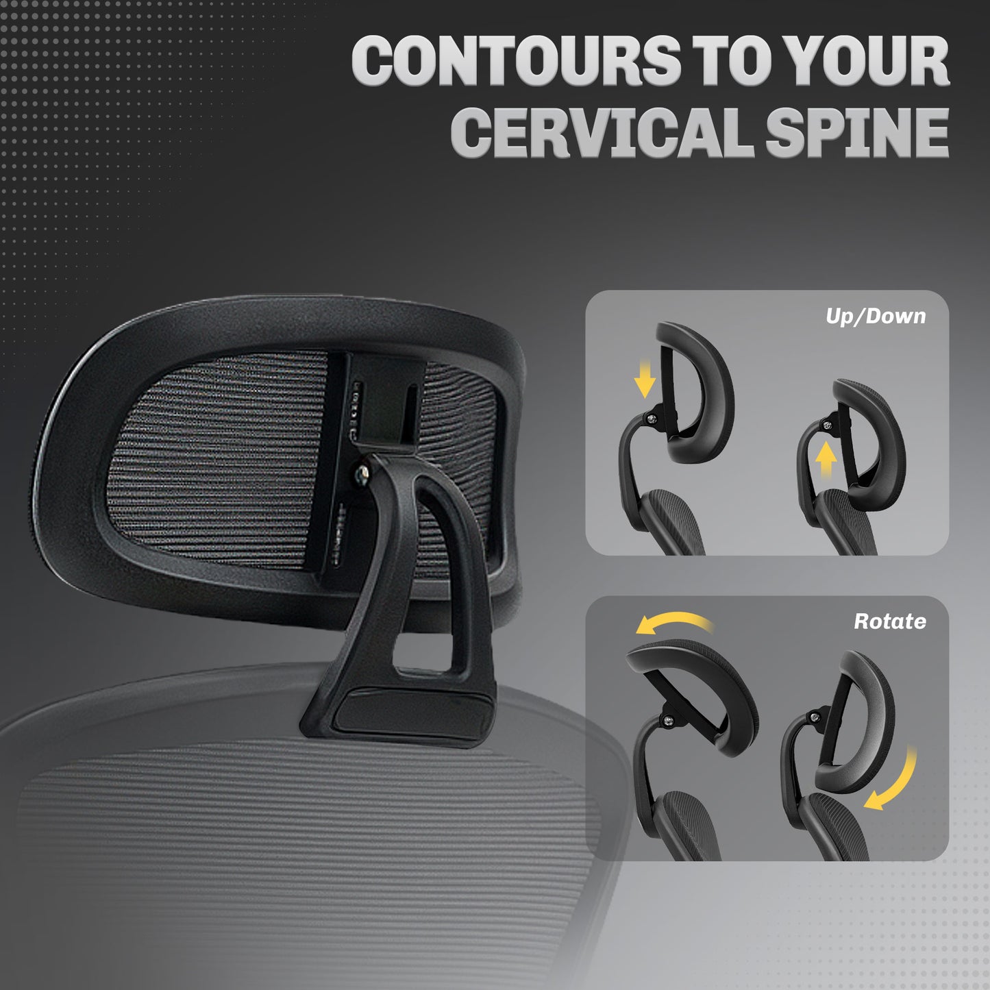 HOMCOM Ergonomic Mesh High Back Office Chair with Adjustable Lumbar Support, Headrest, Footrest, Reclining Swivel, Black