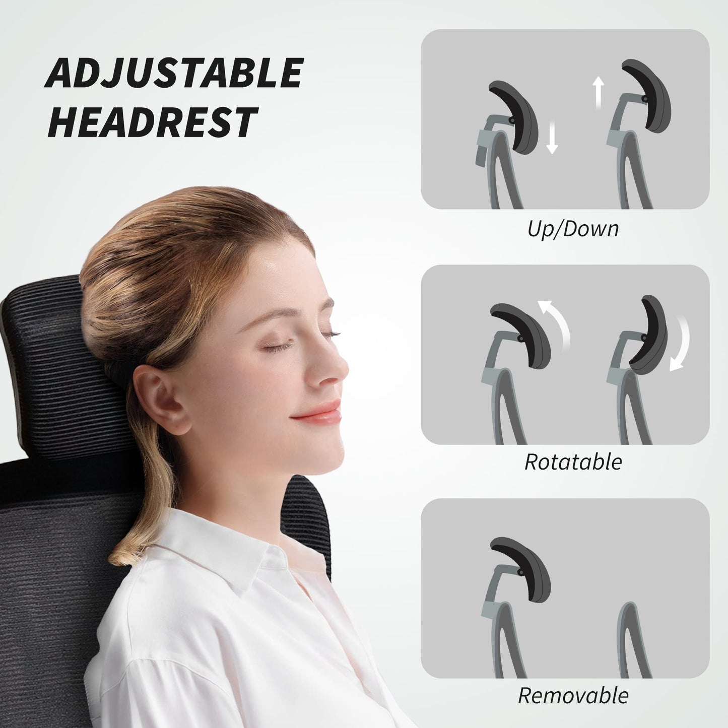 HOMCOM Mesh Back Office Chair, with Lumbar Support - Black