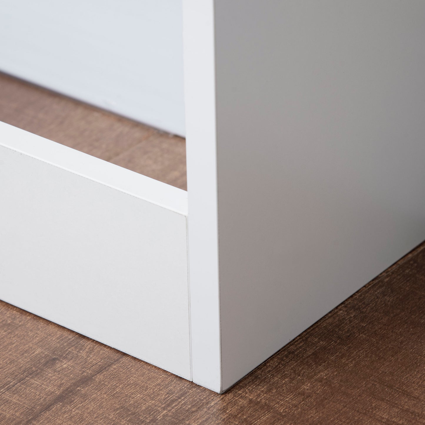 HOMCOM Radiator Cover Vertical Slatted Grille Heater Cover Top Shelf MDF Steel for Heat Circulation 90 x 18 x 84 cm White
