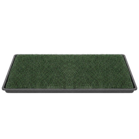 PawHut Dog Toilet Tray, Dog Grass Pee Pad with Artificial Grass Mat, Drainage System for Puppy Training 88x56.5cm