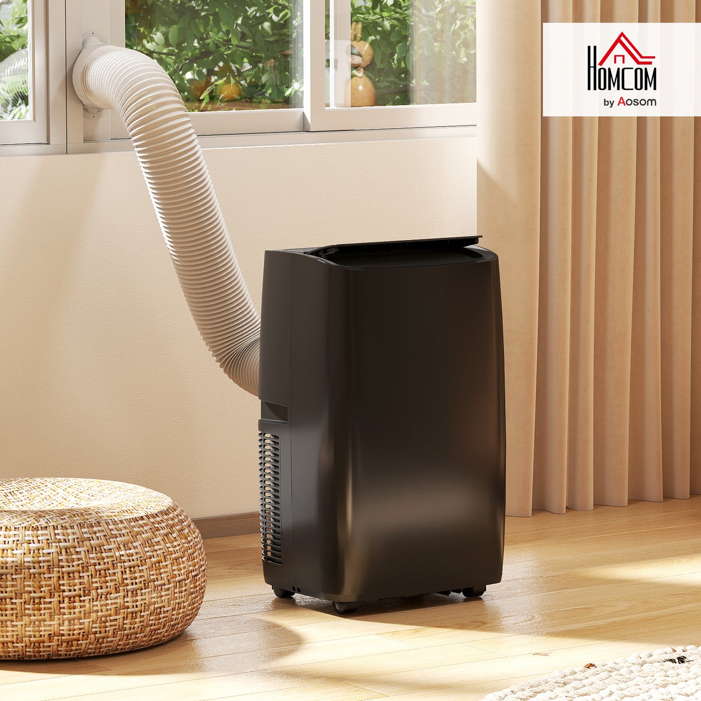 HOMCOM Portable Air Conditioner 14000 BTU, 4-in-1 Air Conditioning Unit, Dehumidifier, Cooling, Fan, Children Lock, 40m²