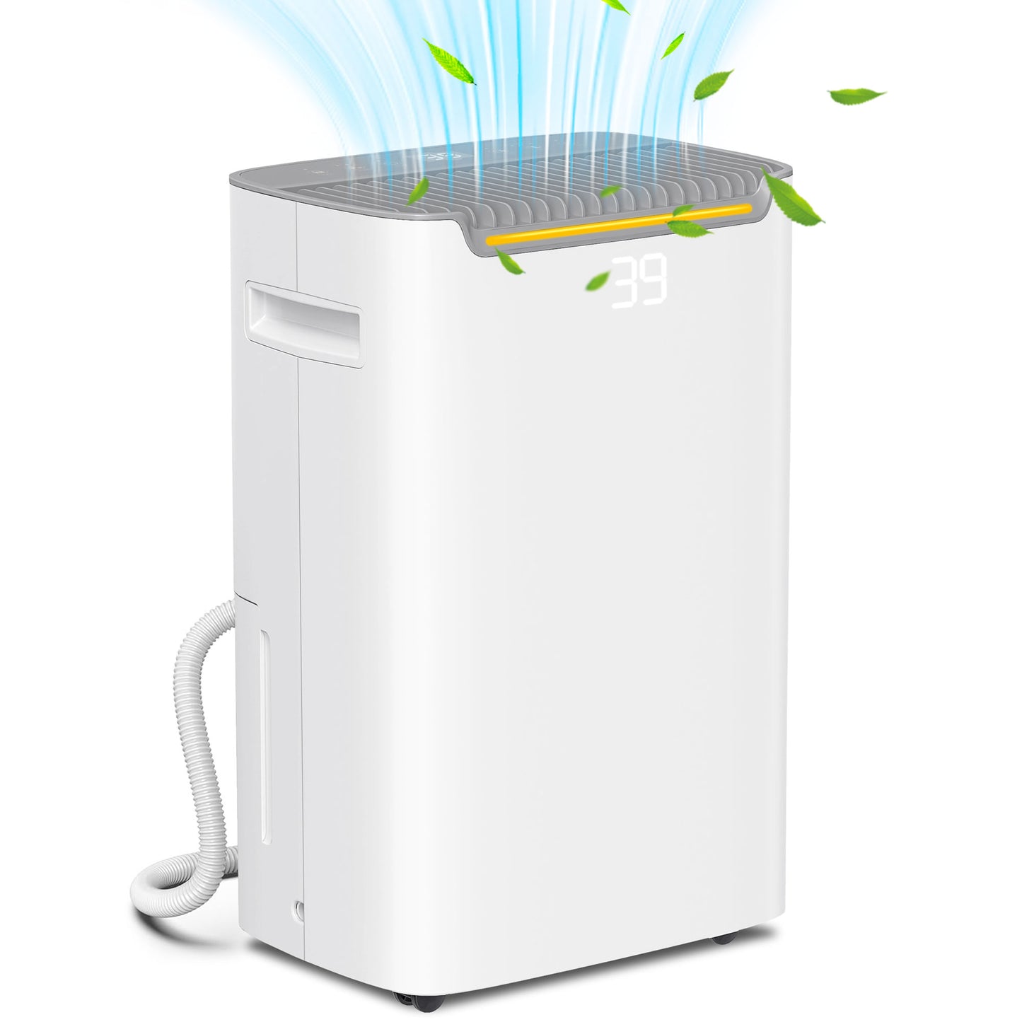 HOMCOM 20L/Day Dehumidifier 2.5L Water Tank, 24H Timer On/off, Digital Humidity Display