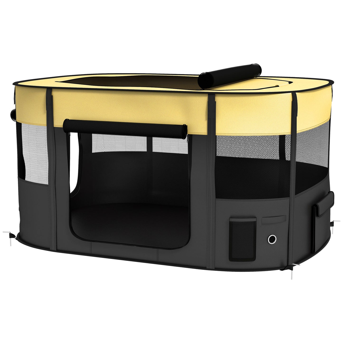 PawHut Foldable Dog Pen with Storage Bag for Indoor/Outdoor Use Yellow - Extra Large