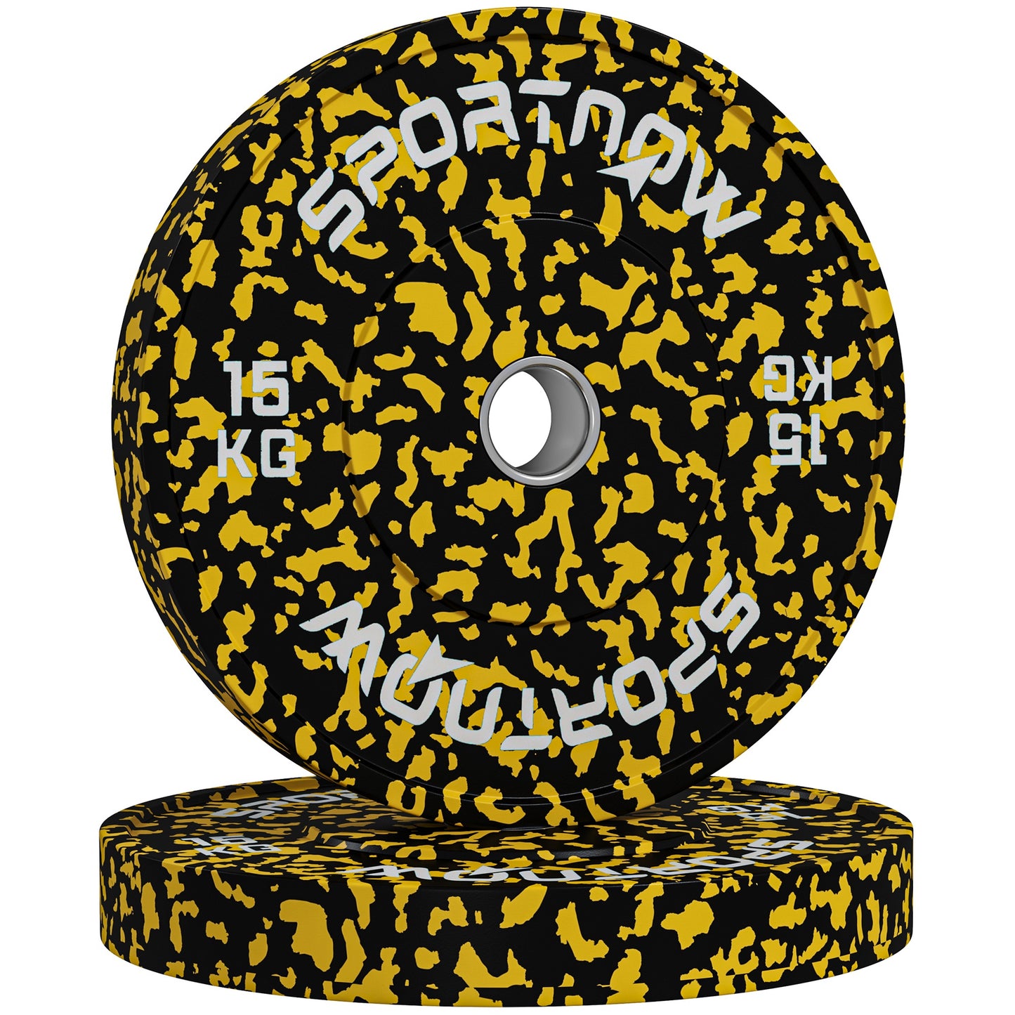 SPORTNOW Olympic Weight Plates Set, 15kg Rubber Discs, 2"/5cm Holes, Home Gym Use