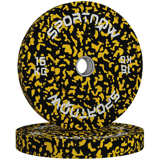 SPORTNOW Olympic Weight Plates Set, 15kg Rubber Discs, 2"/5cm Holes, Home Gym Use