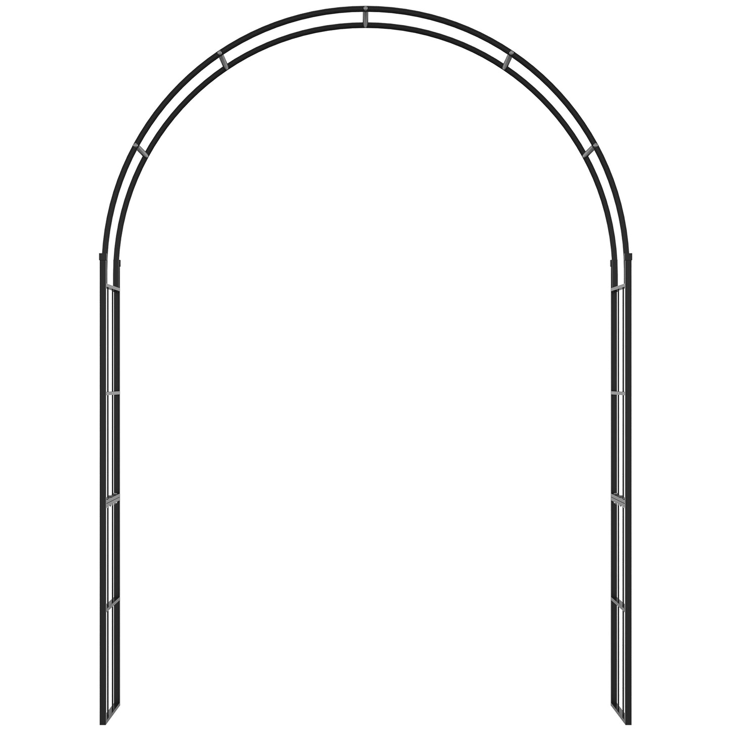 Outsunny 223cm Garden Arch Trellis, Outdoor Wedding Arbor for Ceremony for Climbing Roses, Vines and Plants