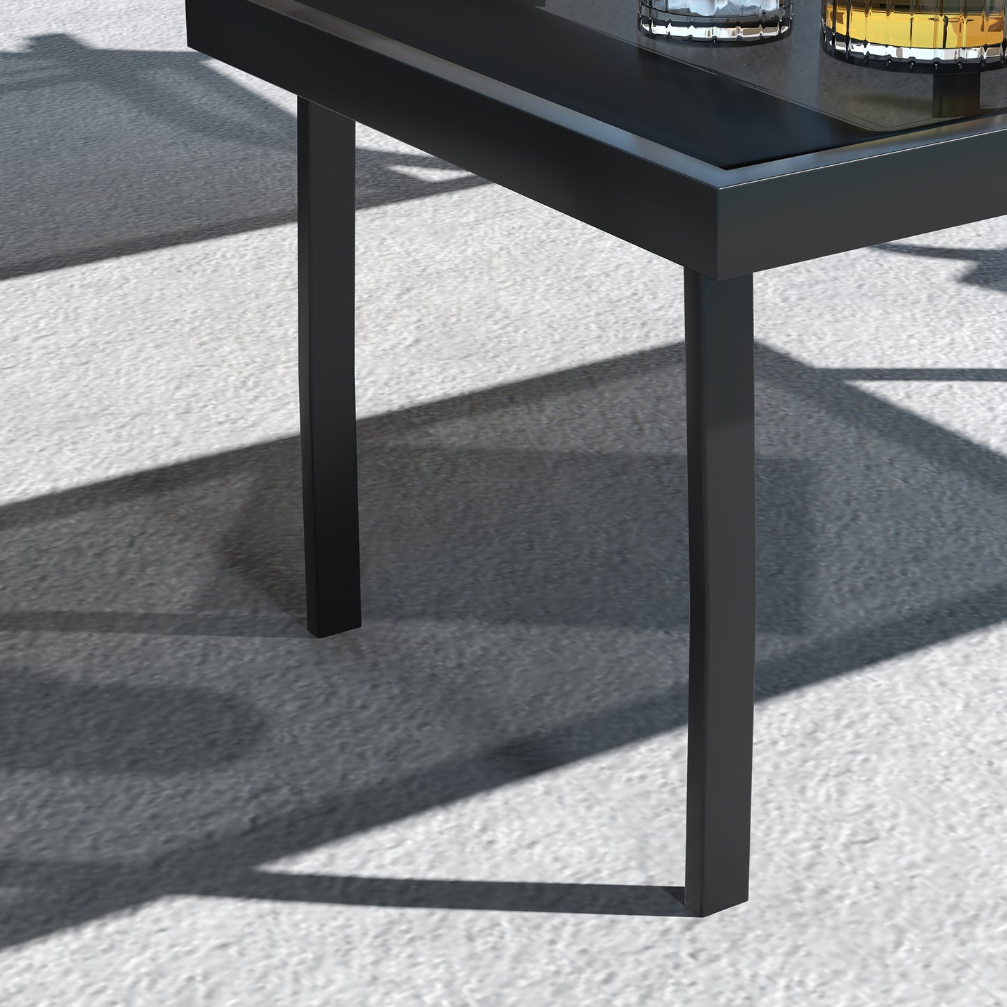 Outsunny 4-Piece Curved Steel Patio Furniture Set - Beige