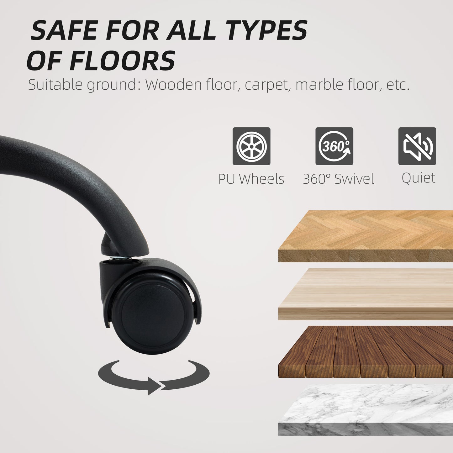 HOMCOM Executive Office Chair, Faux Leather, Adjustable Swivel Wheels & Tilt Function, Brown