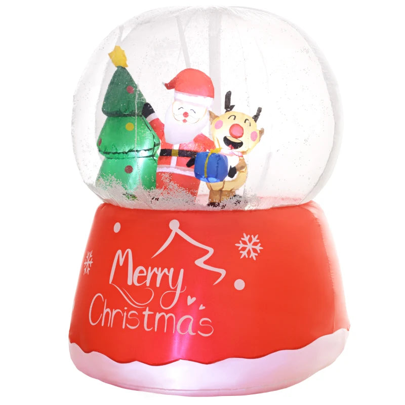 Outsunny 5.5ft Inflatable Snow Globe Christmas Decoration