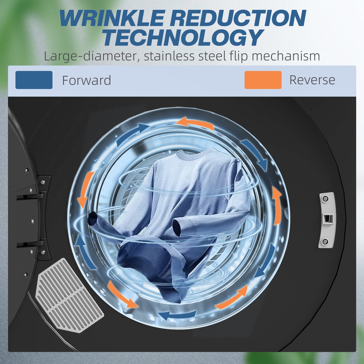 HOMCOM 4kg Compact 40-60℃  Tumble Dryer - Black