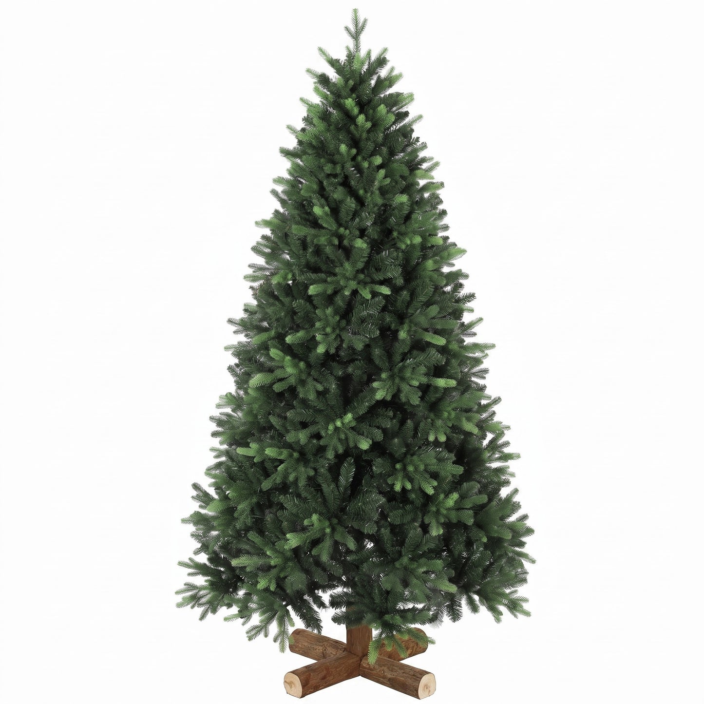 HOMCOM Artificial Christmas Tree, Hinged Xmas Tree with 2419 PE & PVC Branch Tips, 6ft, Green