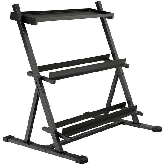 SPORTNOW 3-Tier Dumbbell Rack Heavy-Duty Home Gym 200KG