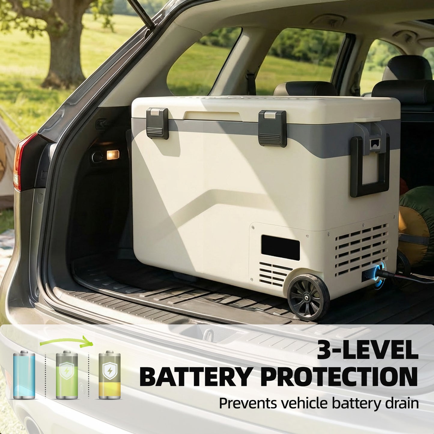 Outsunny 42.5L Compressor Car Fridge Freezer, Camping Refrigerator with App Control, 20c-20c