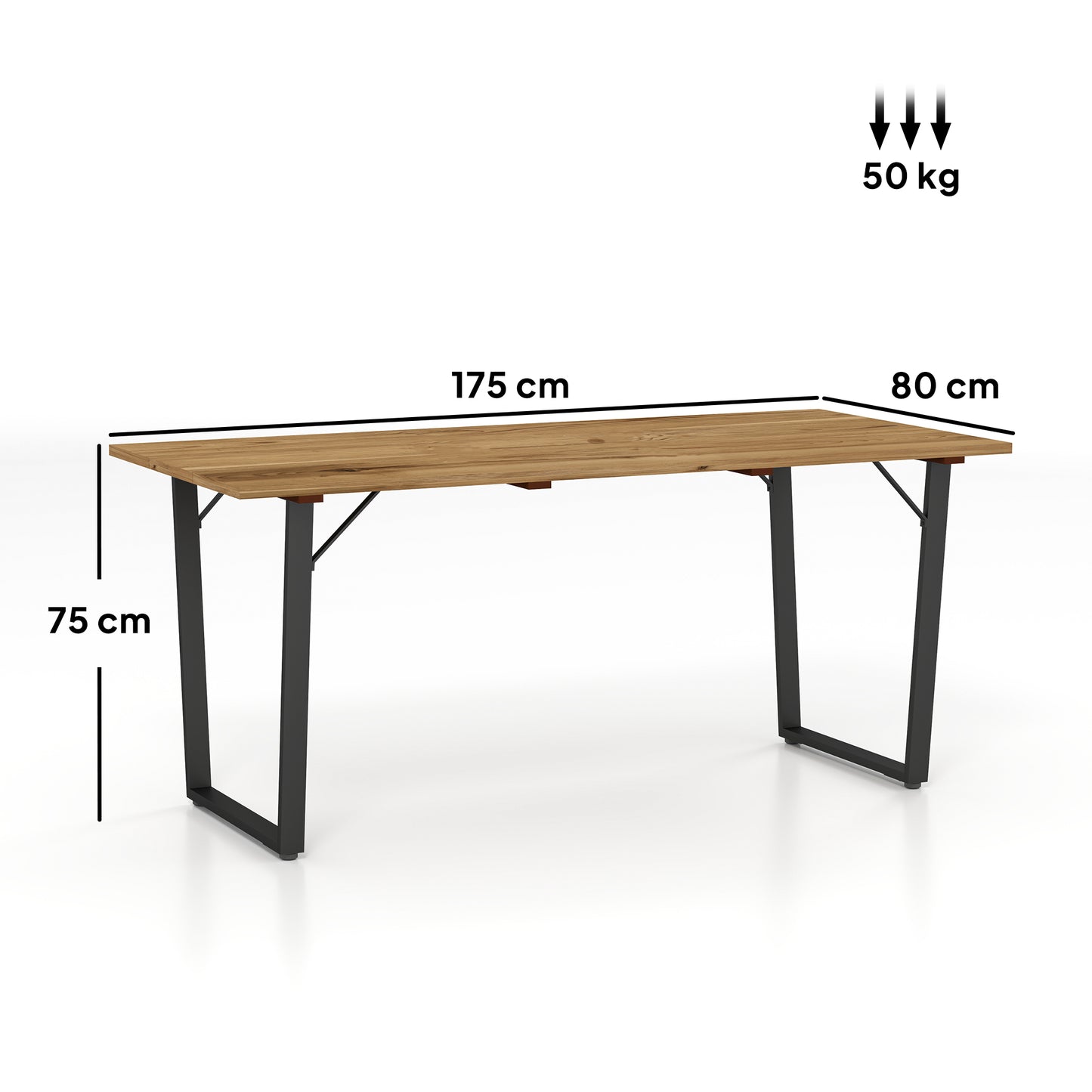 Outsunny Patio Table, 175x80cm Rectangle, Slatted Top, Parasol Hole, Weather-Resistant Fir Wood for Balcony/Terrace, Brown
