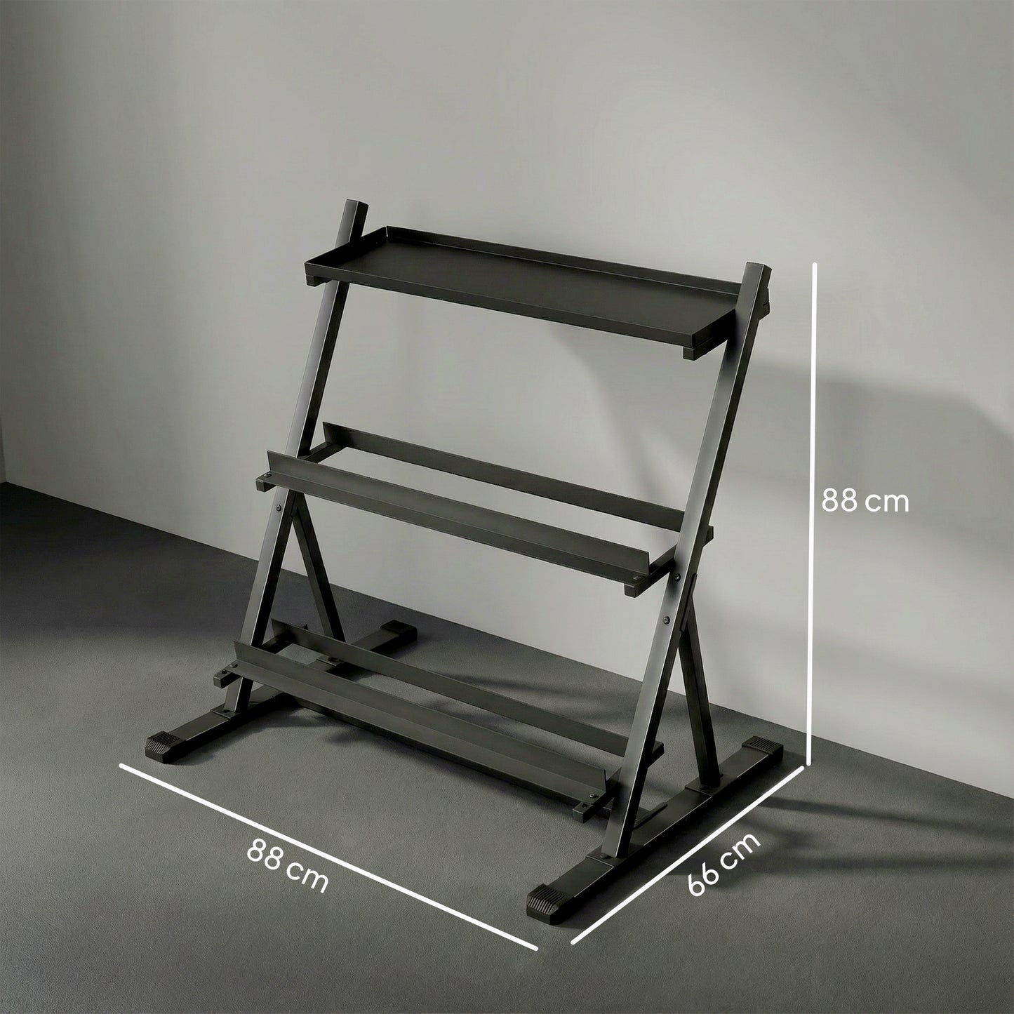 SPORTNOW 3-Tier Dumbbell Rack Heavy-Duty Home Gym 200KG