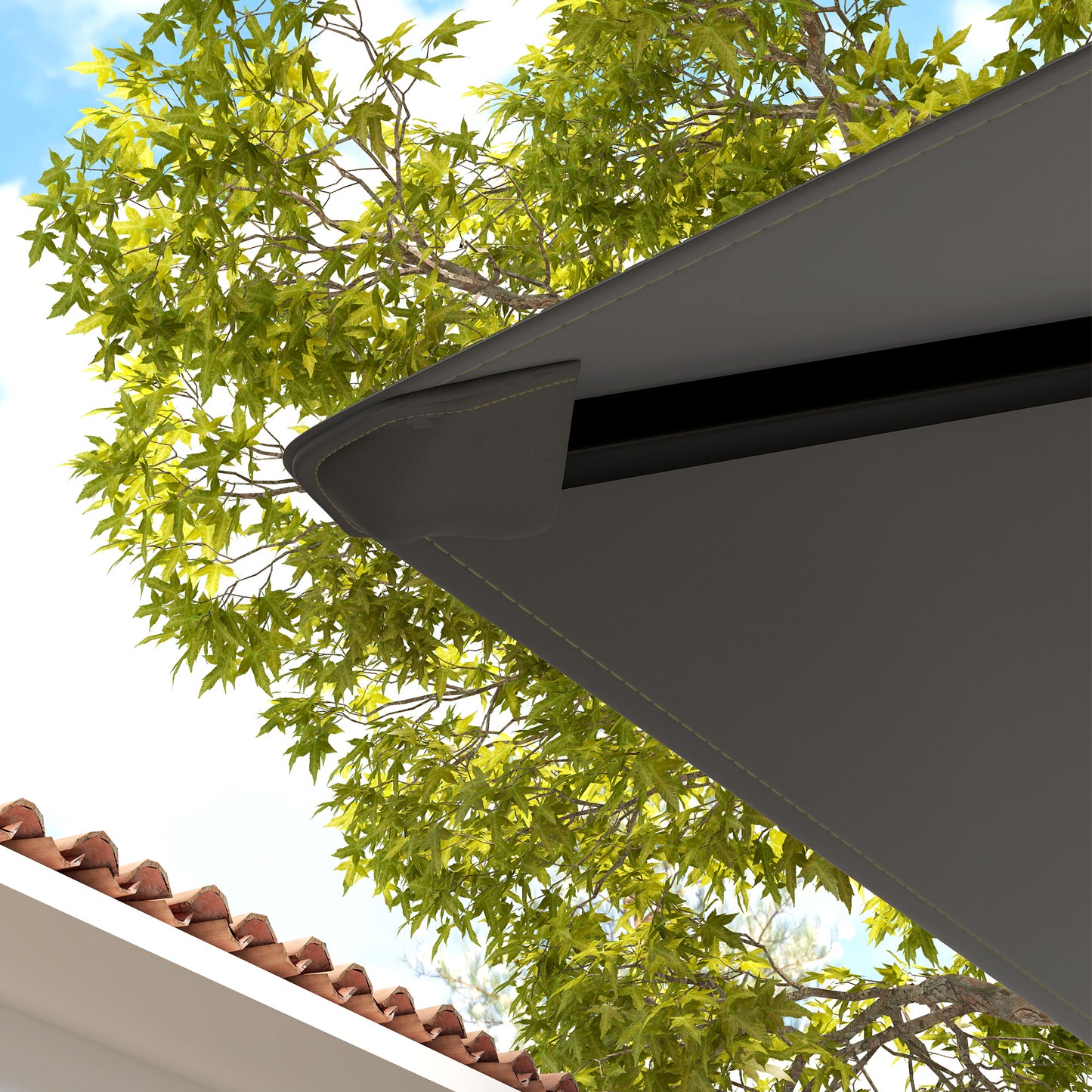 Outsunny 3 x 3(m) Gazebo Canopy Replacement Cover TOP COVER ONLY, Grey