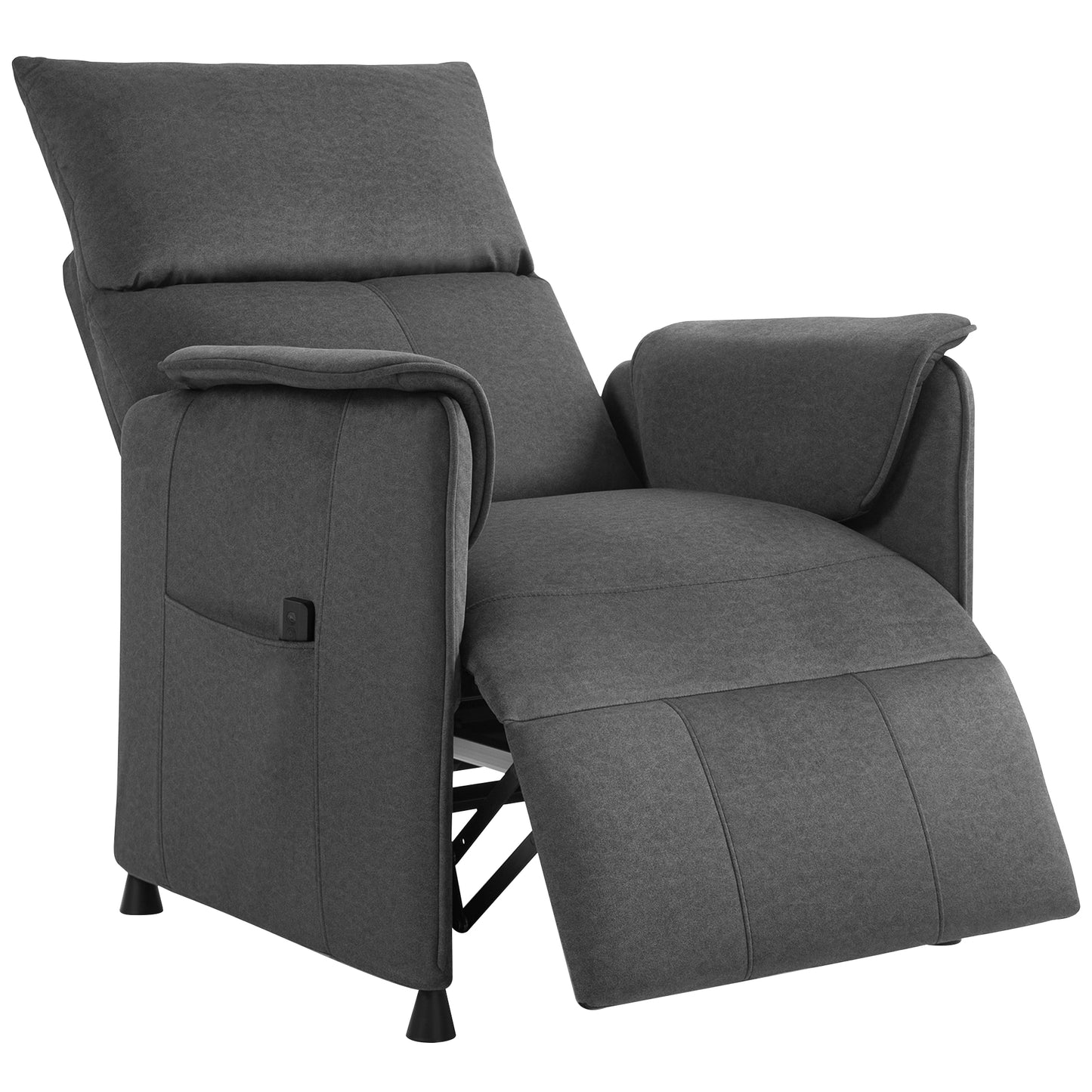HOMCOM Power Lift Recliner Chair, Reclining Chair with Remote, Pocket Springs, Silent Motor and Side Pockets, Black