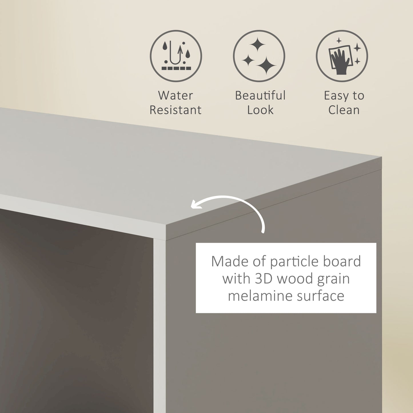 HOMCOM Open Wardrobe for Bedroom, Small Wardrobe on Wheels with Clothes Rail