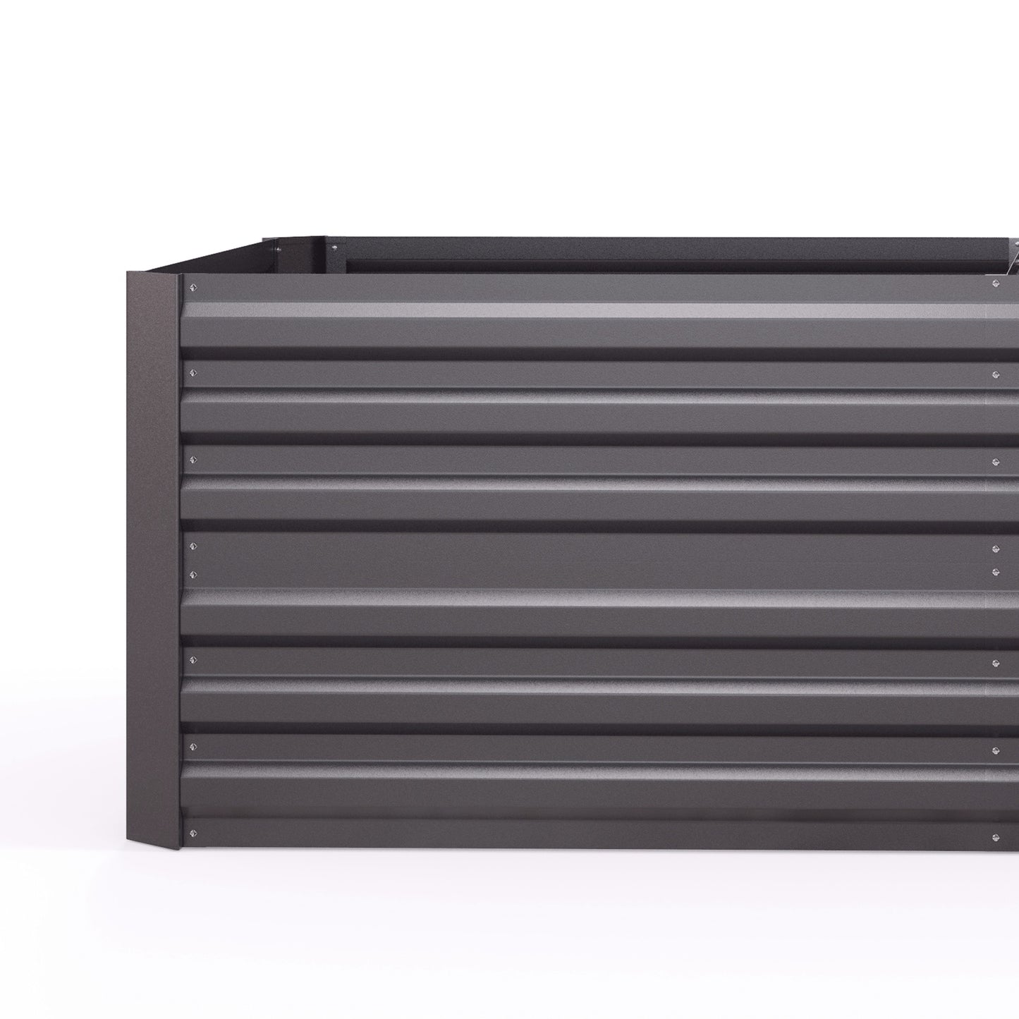 Outsunny Set of 2 Raised Garden Beds, Galvanised Steel Planters with Reinforced Rods for Vegetables, Plants & Herbs, 180x90x59 cm, Dark Grey