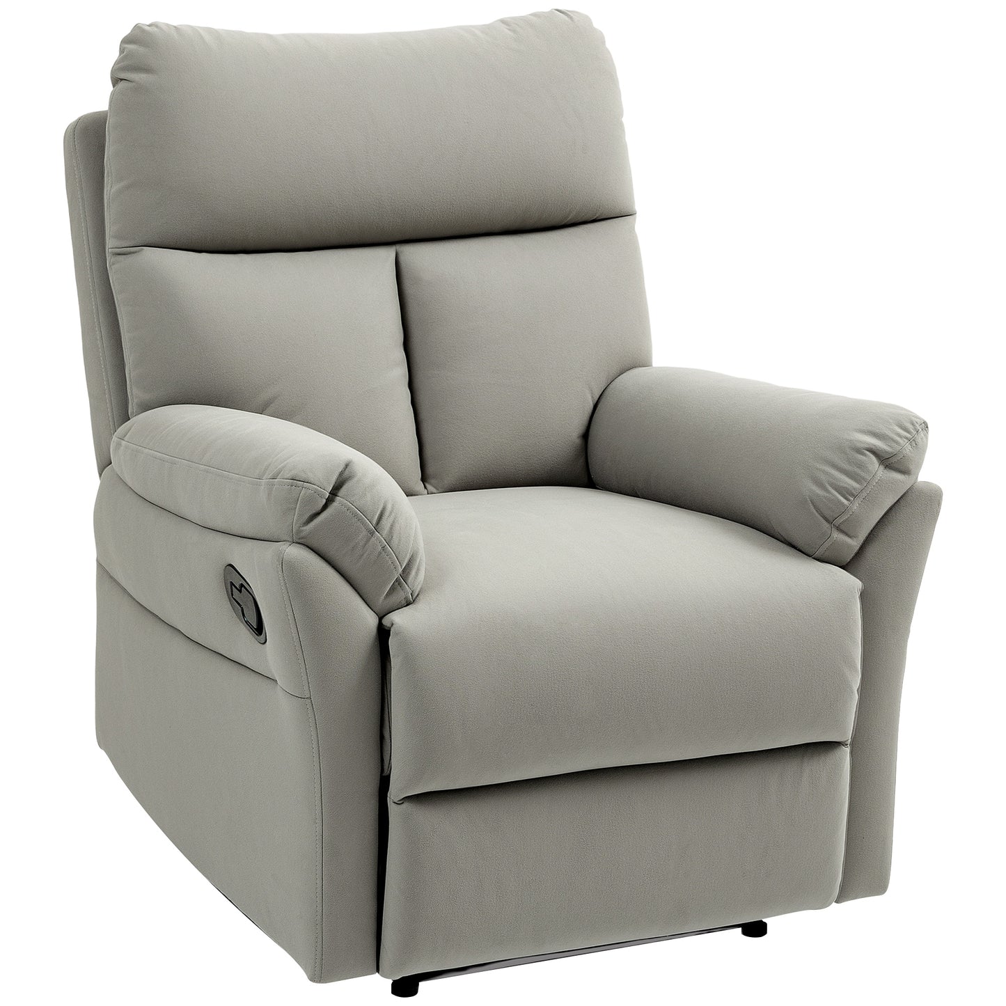 HOMCOM 140° Manual Reclining Armchair, with Footrest - Grey