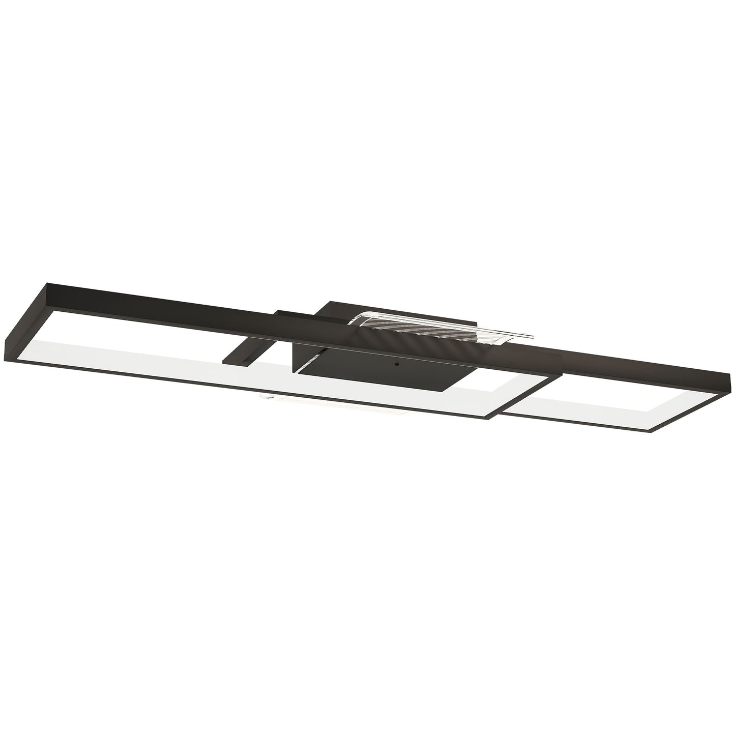 HOMCOM LED Ceiling Light Dimmable Remote Black
