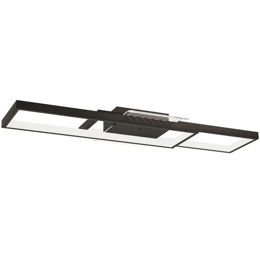 HOMCOM LED Ceiling Light Dimmable Remote Black
