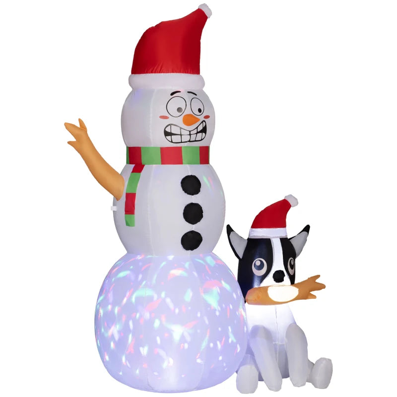 Outsunny 6.2ft Inflatable Santa with Dog Decoration